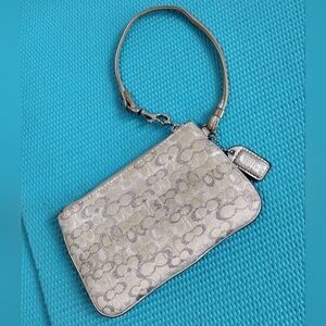 COACH wristlet - Shimmering Silver Beige -  Mini Bag